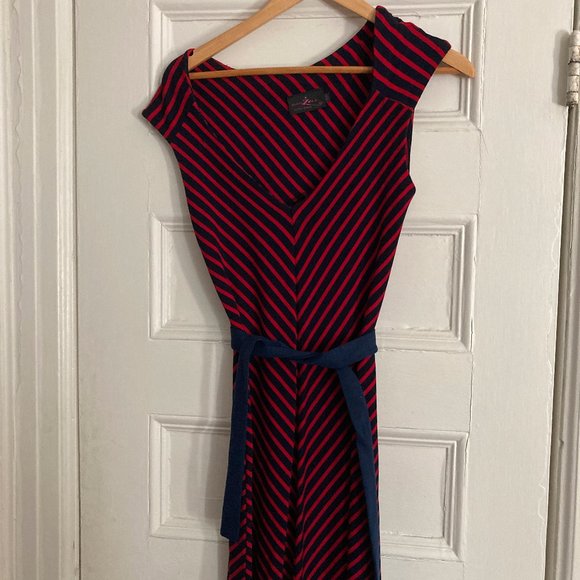 Damzels Striped Cocktail Dress - Picture 3 of 5